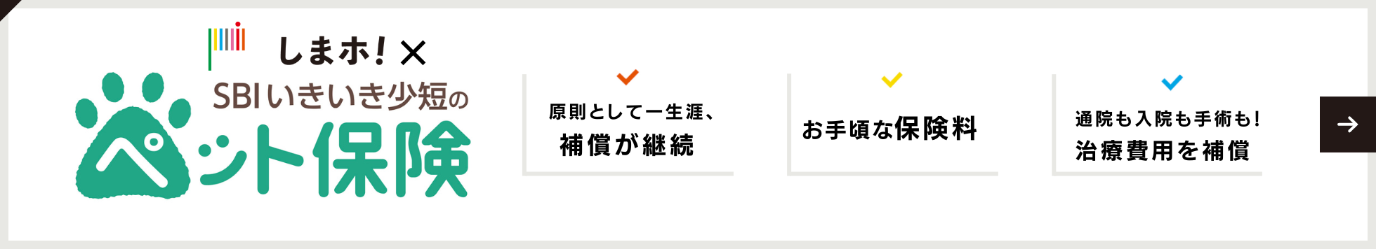 しまホ！×SBIいきいき少短のペット保険